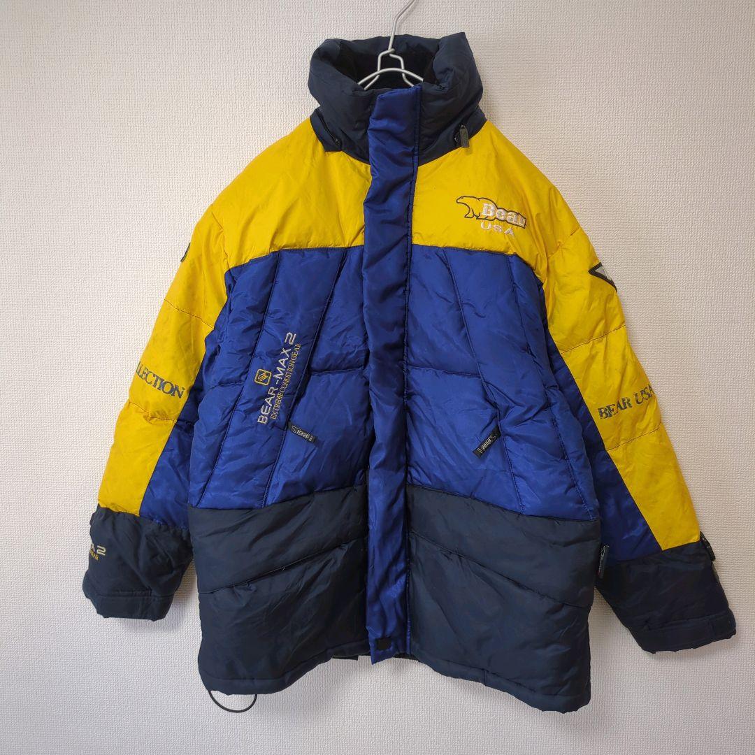 bear usa ダウンジャケット ウエア 肉厚 マルチカラー 刺繍 ベアー