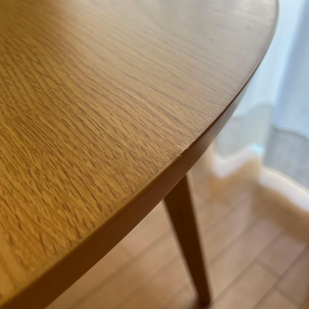 ベルメゾン★集える円形ダイニングテーブル 直径約110cm(解体済)北欧風