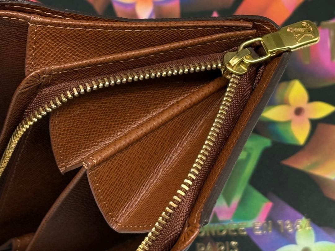 美品！ルイヴィトン　ポルトモネ・ビエ・トレゾール　L字形二つ折り財布