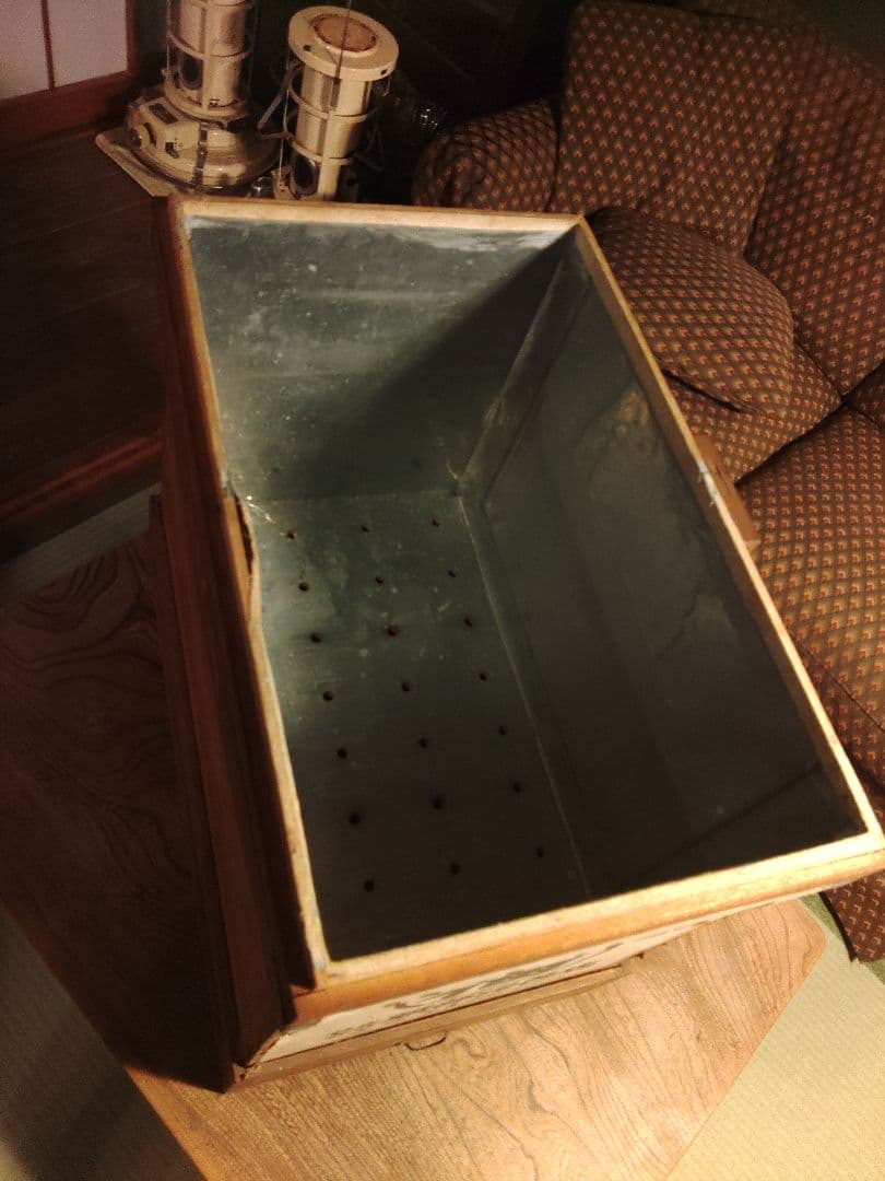 ぐみ　ガラスケース　ショーケース　木箱　海苔箱　乾燥　硝子　レトロ