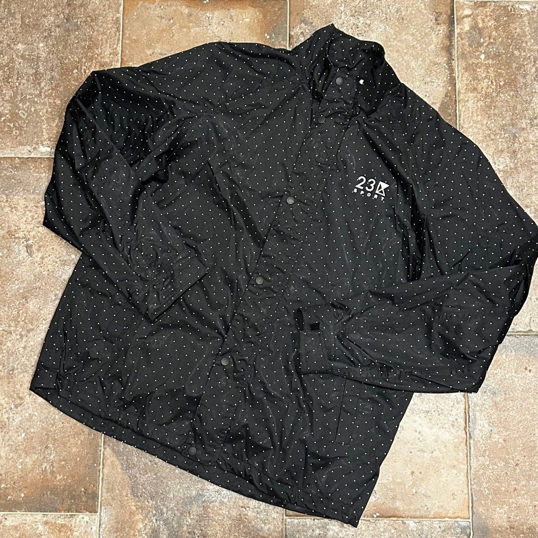 23区GOLF レインウェア　セットアップ　ドット　ブラック　メンズ