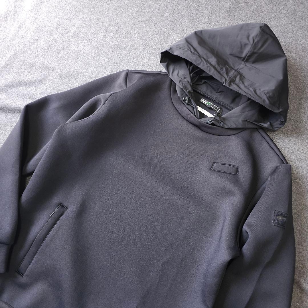 【ビームスゴルフ】人気袖ロゴ×ダンボールニット 長袖ゴルフプルオーバーパーカーS