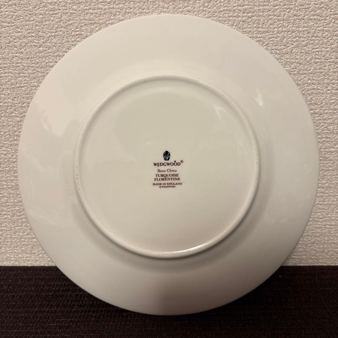 ウェッジウッド　フロレンティーン　ターコイズ　デザートプレート　20.5cm