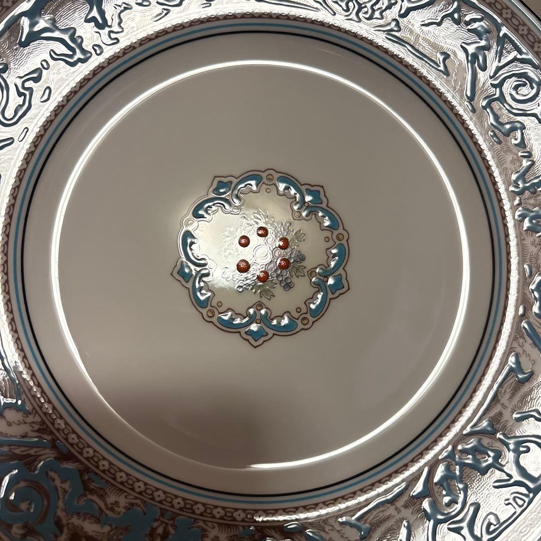 ウェッジウッド　フロレンティーン　ターコイズ　デザートプレート　20.5cm