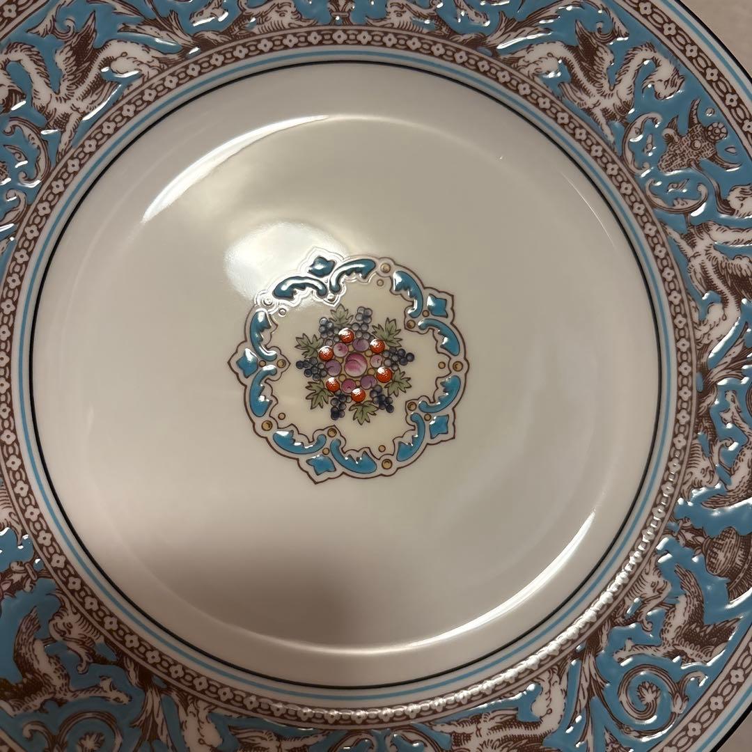 ウェッジウッド　フロレンティーン　ターコイズ　デザートプレート　20.5cm