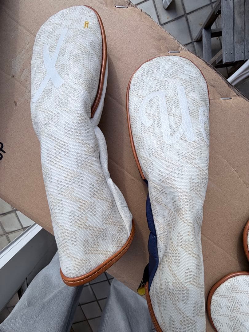 杉崎レザレクション　ゴルフキャディバック　ヘッドカバーセット