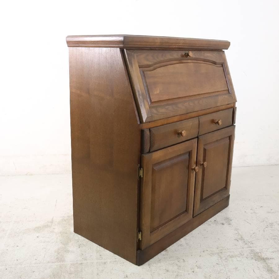 旭川家具 大雪木工 バロン 楢材 ライティングデスク ビューロー 書斎机