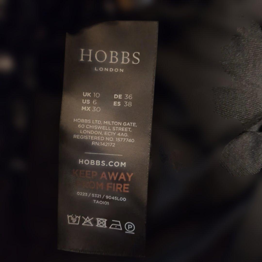 Hobbs London スパンコール ワンピース M ブラッククリーム