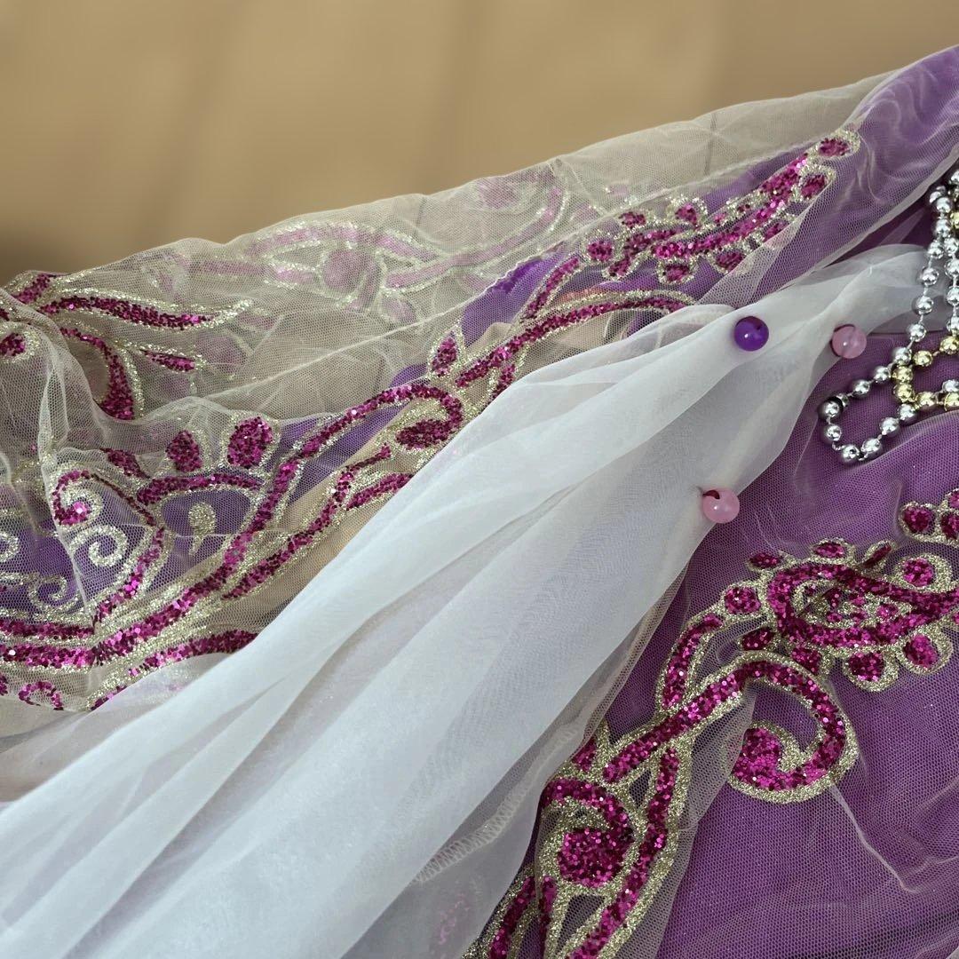 ベリーダンス セットアップ ピンクと白