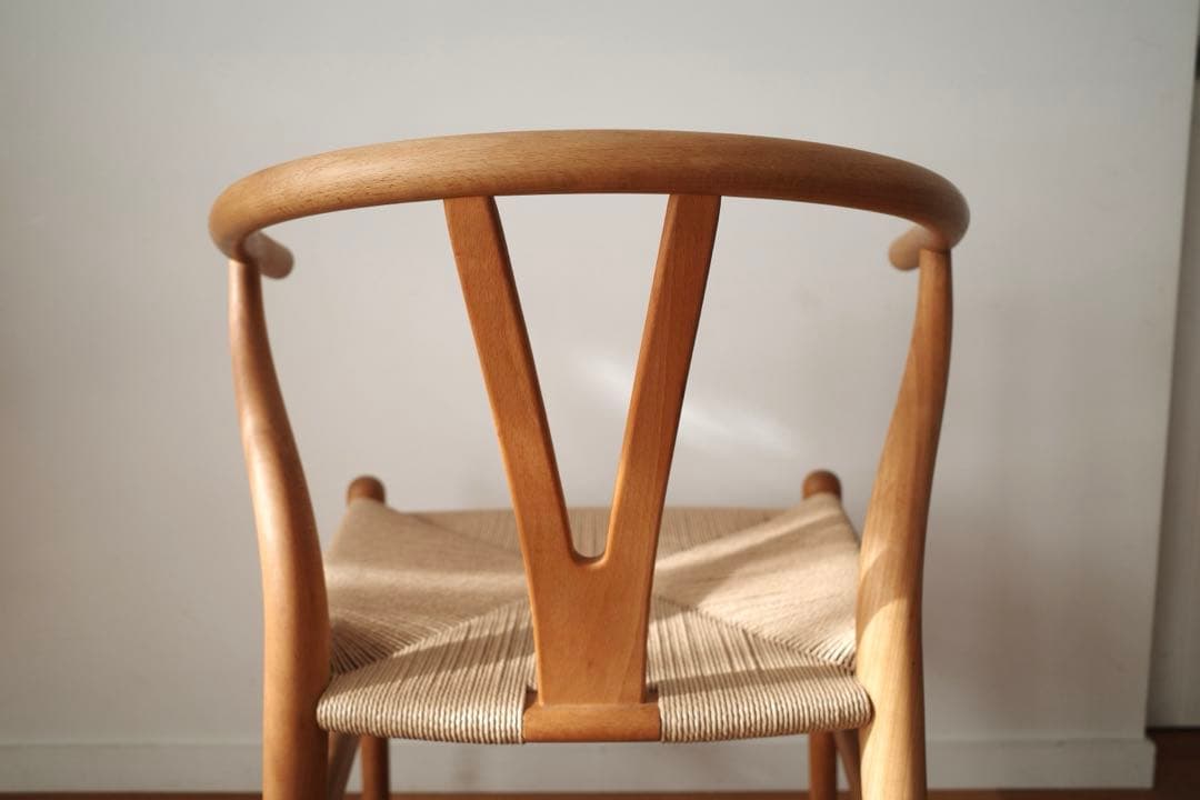 極美品【ヴィンテージ yチェア】ビーチ ペーパーコード新品