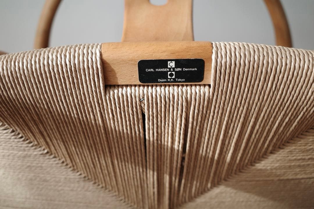 極美品【ヴィンテージ yチェア】ビーチ ペーパーコード新品