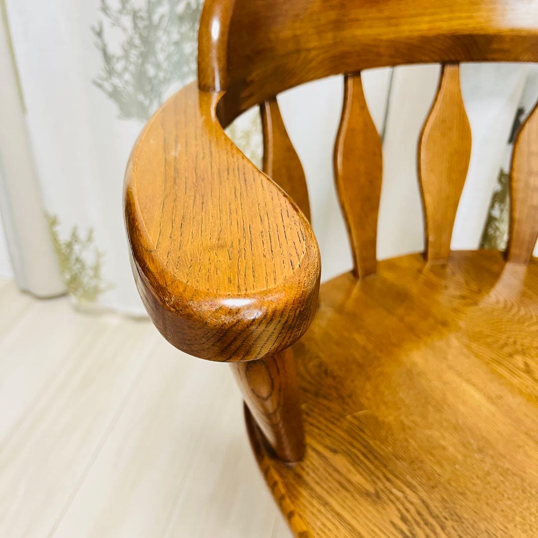 WINDS 太平 飛騨家具 ウィンザーチェア 回転椅子 ナラ材　B