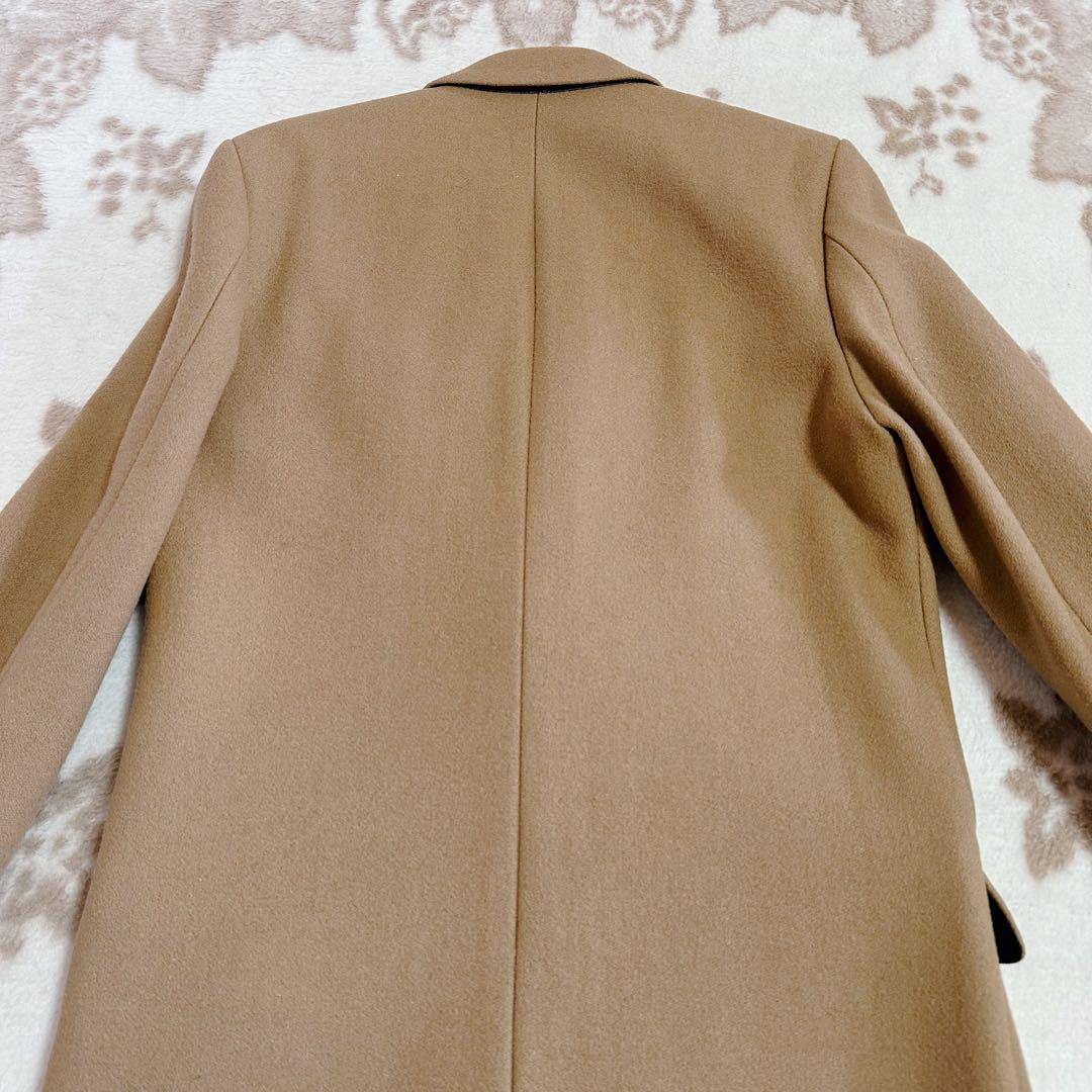 ami アミパリス ダブルブレスト チェスターコート ウール ロング 46