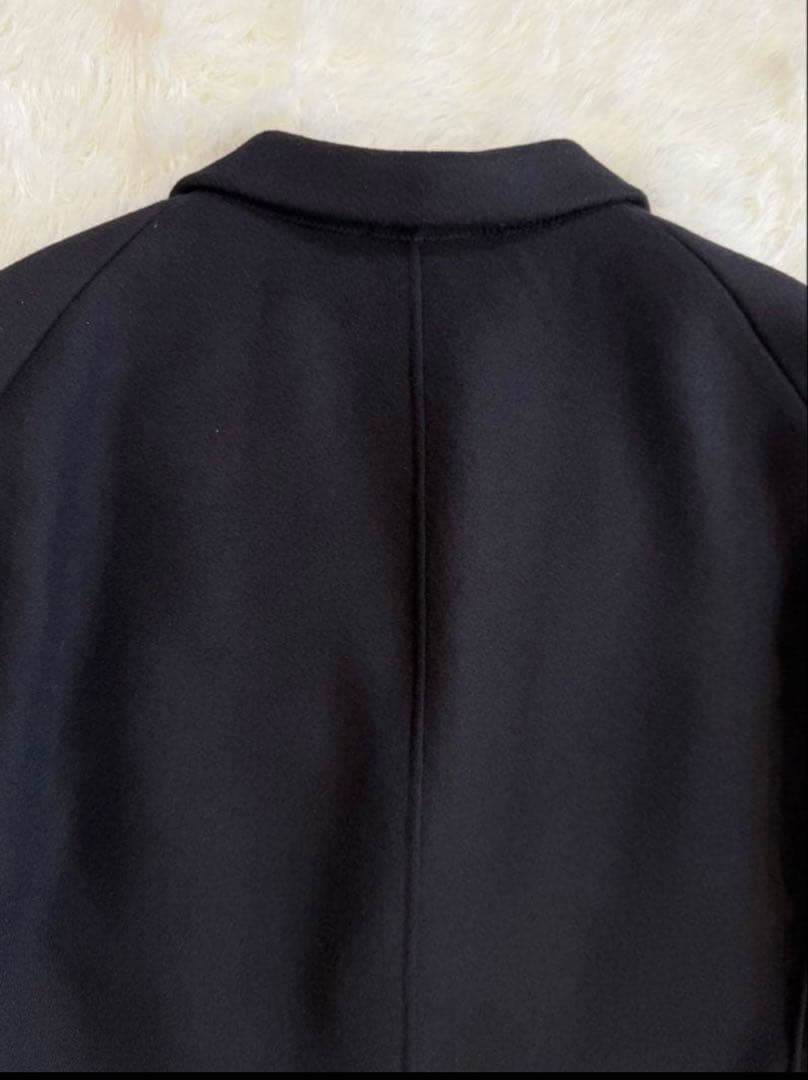 【希少XL】UNIQLO +J ウールブレンド チェスターコート ブラック