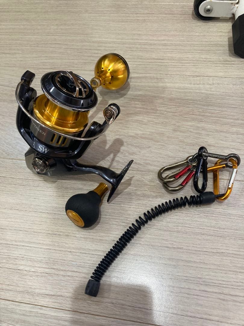 鏡*牙様 ショアジグ用ロッド3本セット（竿カバー、カラナビ、リール付き）