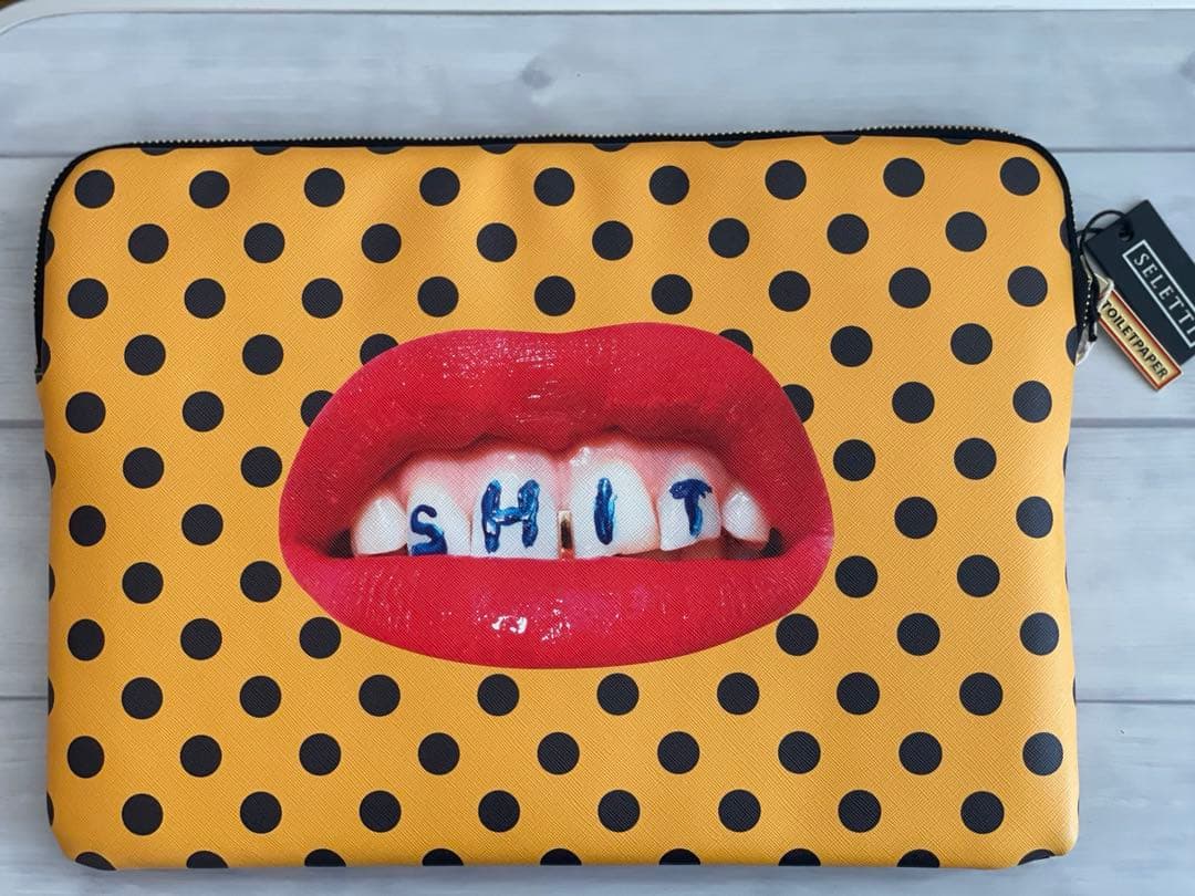 SELETTI toiletpaper パソコンケース　ドットイエロー新品未使用