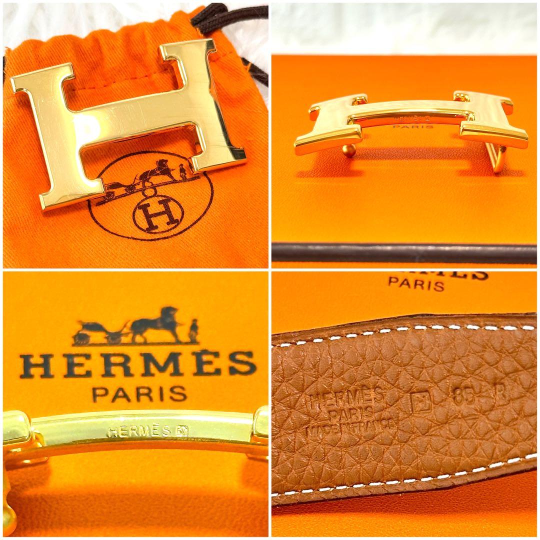 未使用級✨HERMES コンスタンス ベルト リバーシブル ブラック ゴールド