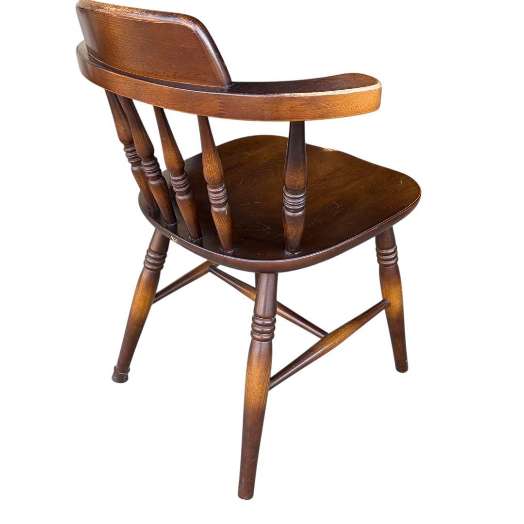 【希少美品】飛騨産業 キツツキマーク ウィンザーチェア レトロ　アンティーク①