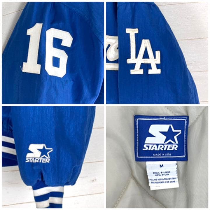 STARTER スターター 野茂英雄 Dodgers ドジャース 袖レザー ウール