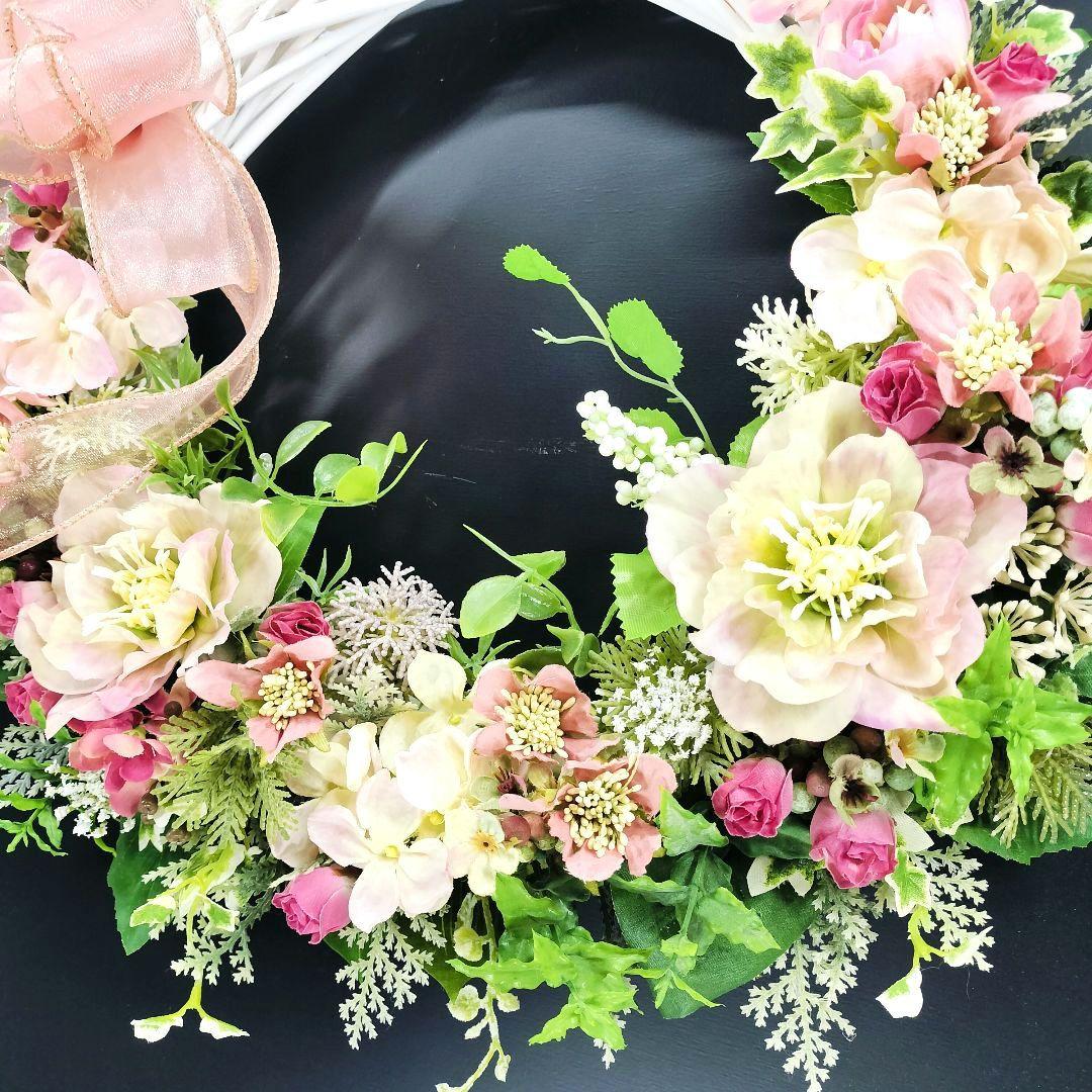 商品名【春陽】ゆきこ♥クリスマスローズのフラワーリース 春リース