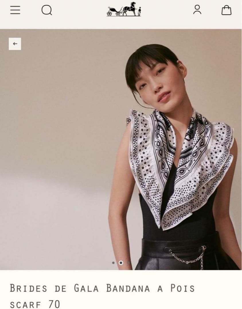 はなこ様新品エルメス スカーフ カレ70 ブリッドドゥガラ バンダナ