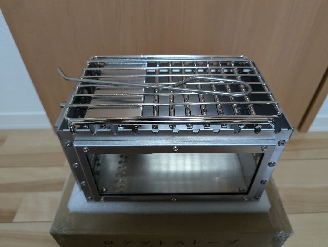 新品】薪ストーブ 小型 オーブンタイプ アウトドア用 耐熱ガラス窓