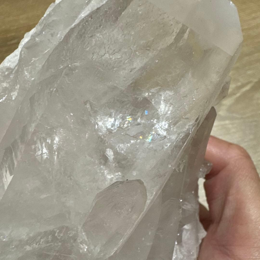 高品質　ブラジル産　水晶クラスター　透明感