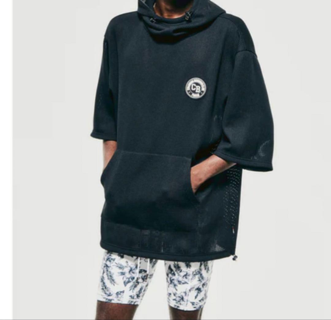 charbon ランニング　メッシュフーディ