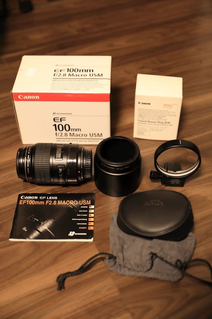 CANON EF100mm F2.8 マクロ USM 純正三脚座付属