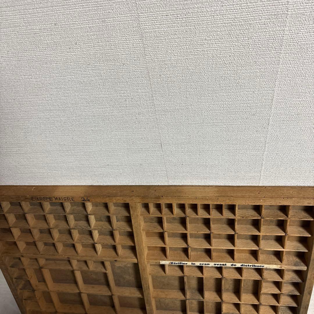 アンティーク　ビンテージ　海外　活版印刷　プリンター　トレイ　ディスプレイ棚