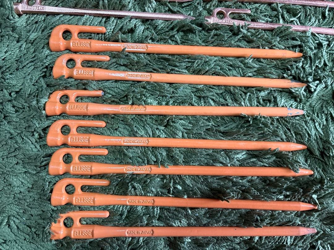 バリスティック ペグケース&村の鍛冶屋 ペグ22本&スノーピーク ペグ8本セット