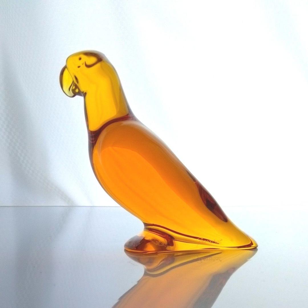 【新品】バカラ　鳥　 オウム 　動物　 置物 　バード オブジェ　クリスタル