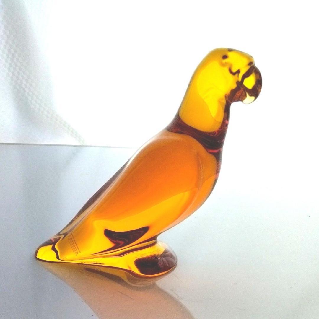 【新品】バカラ　鳥　 オウム 　動物　 置物 　バード オブジェ　クリスタル