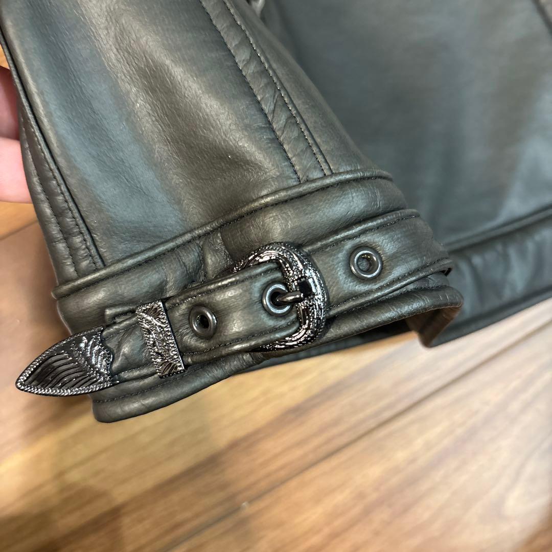 roar ロアー レザージャケット シングルライダース M 二丁拳銃