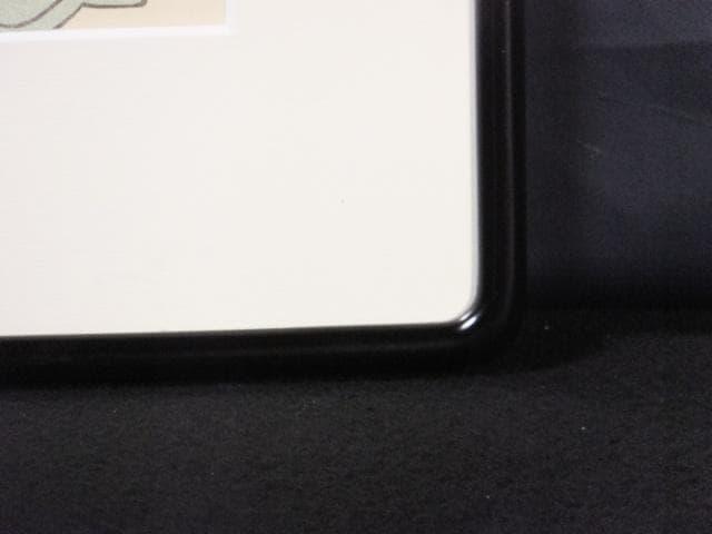 歌川国貞　版上落款印譜『思事鏡写絵（ねこ）』手刷木版画 昭和期 戦後 0310K