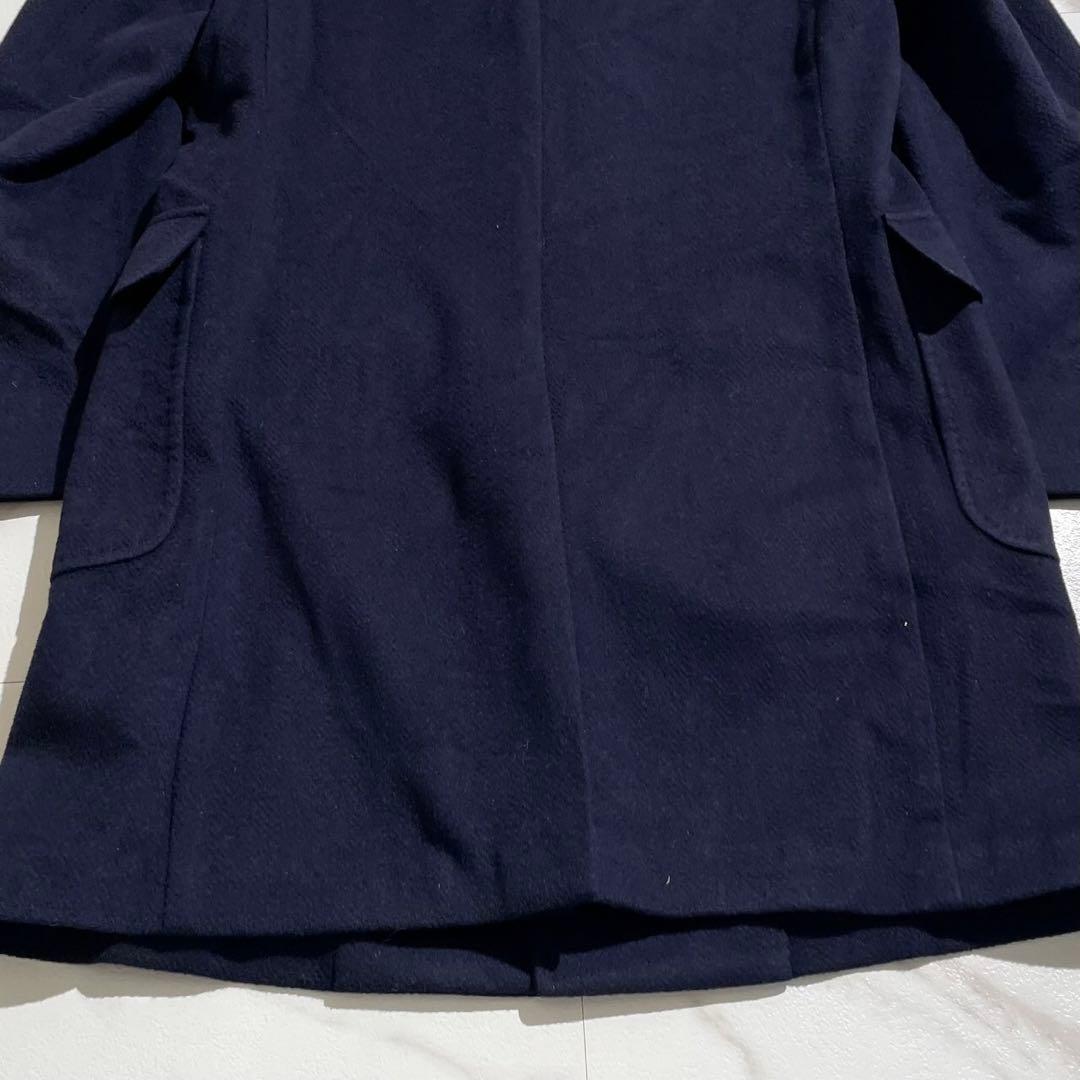 【美品✨】鎌倉シャツ チェスターコート カシミヤ混 ネイビー L相当