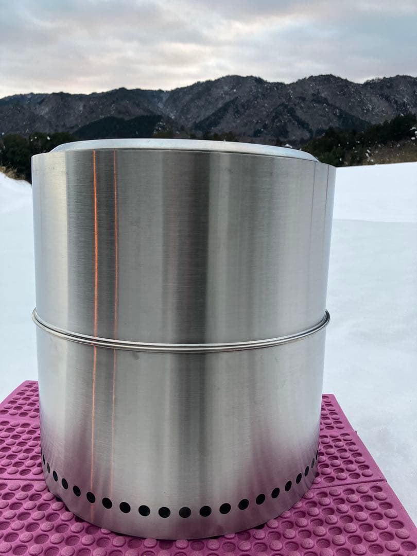 特大型ファイヤーピット高さ42cm 径40cmウッドストーブ BBQも飯盒炊爨も