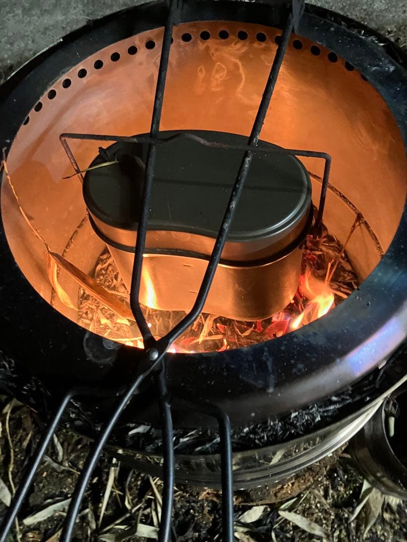 特大型ファイヤーピット高さ42cm 径40cmウッドストーブ BBQも飯盒炊爨も