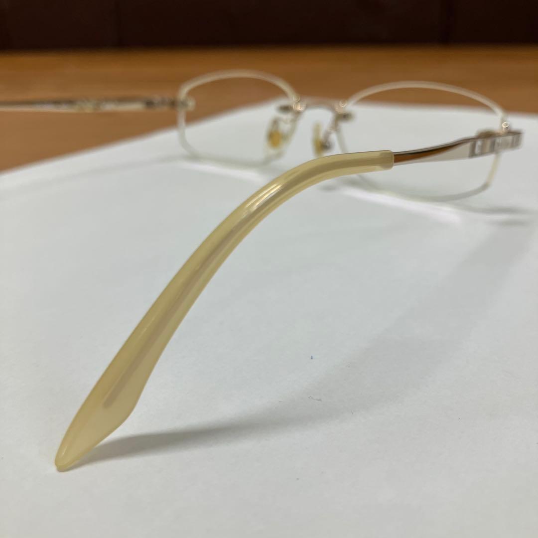 ③Dior ディオール メガネフレーム フチなし チタン製 眼鏡