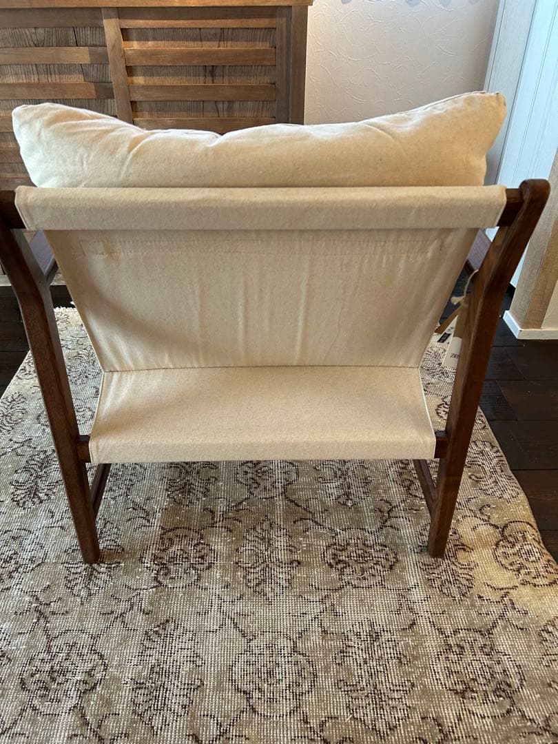 ZARA  ザラホーム　デタッチャブルクッション ウッドアームチェア