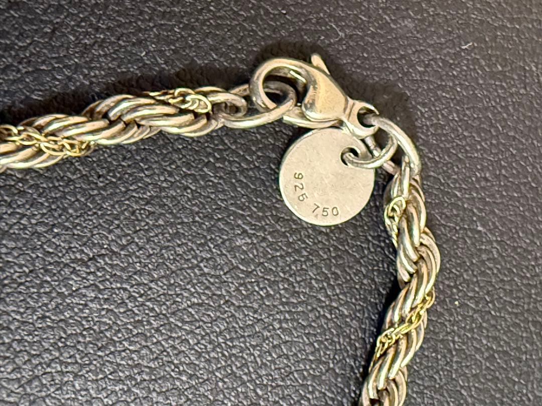 TIFFANY&CO. 925/750コンビ チェーンブレスレット