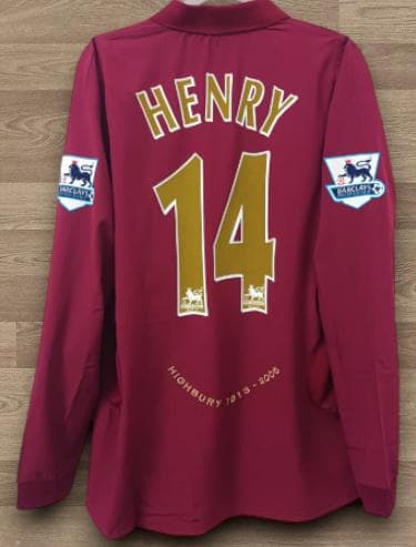 05/06 アーセナル ホーム 長袖ユニフォーム アンリ 14番