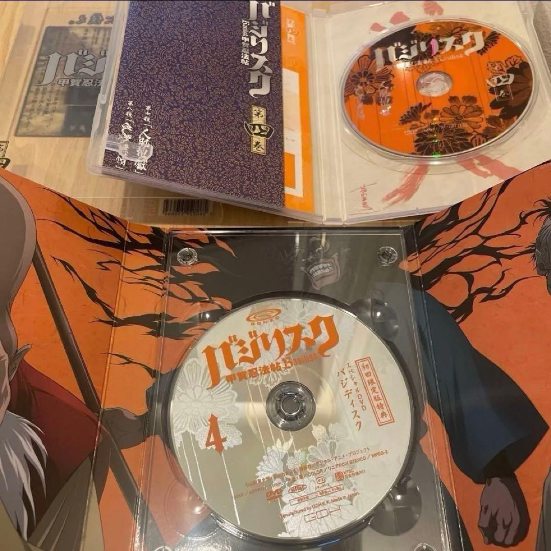 バジリスク　甲賀忍法帖　DVD　初回限定版　6巻セット　フィギュア　付属品あり