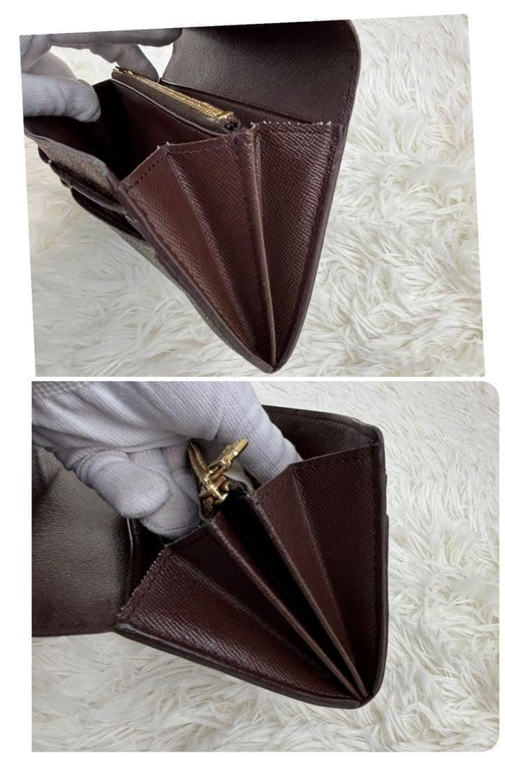 極美品！ルイヴィトン 長財布 ダミエ エベヌポルトフォイユ サラ