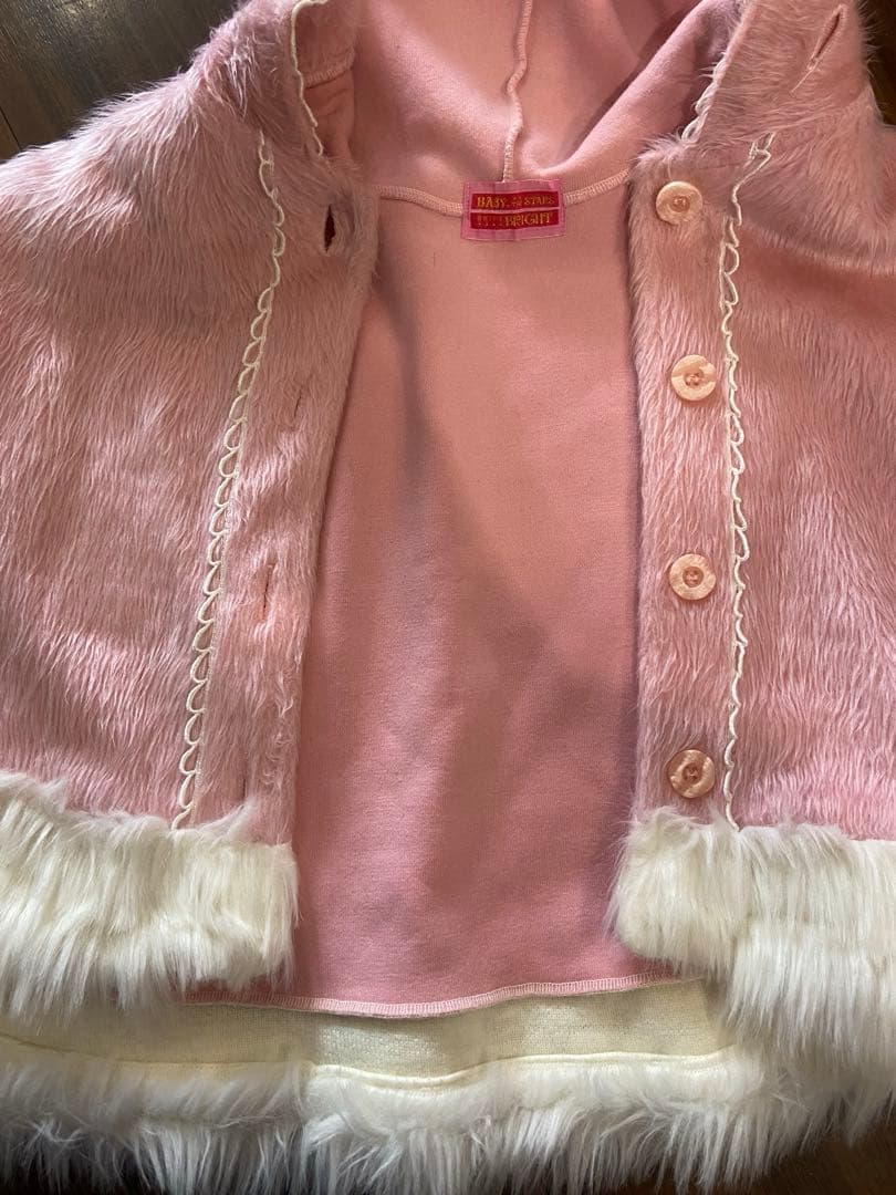 BABY THE STARS ウサ耳ふわふわケープ　ベイビー