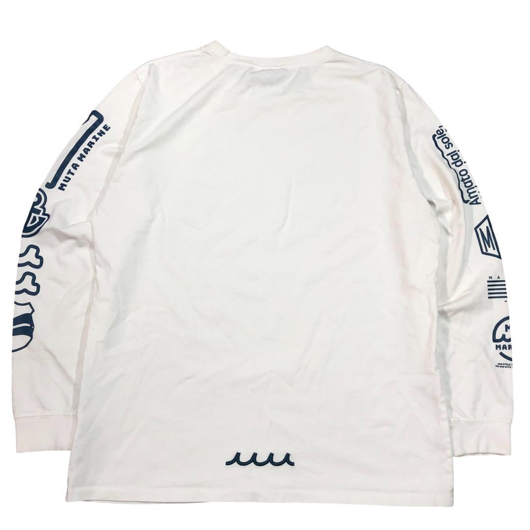 MUTA ムータ マリン 長袖 Tシャツ L ホワイト メンズ ゴルフ