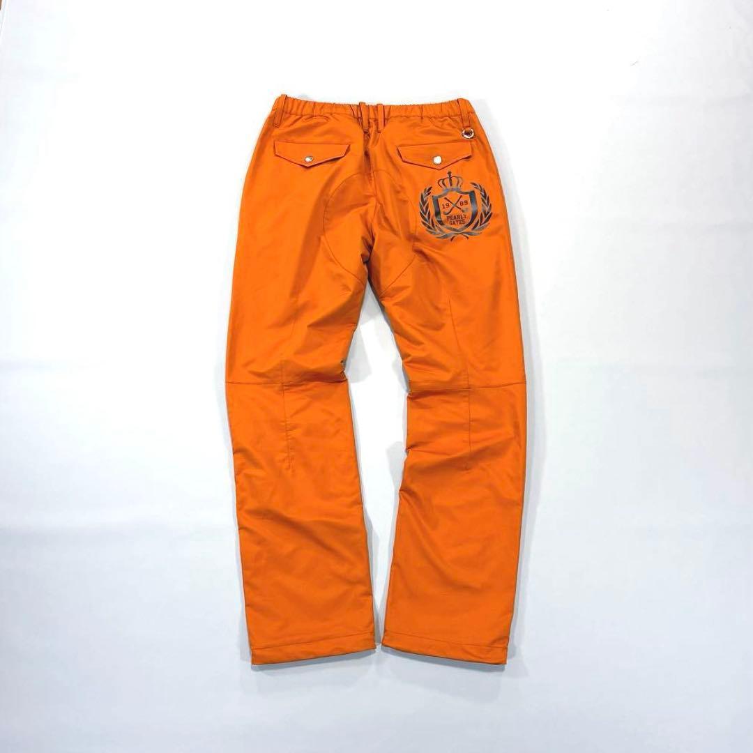 パーリーゲイツ　2/L 蓄熱　ロングパンツ　オレンジ　ウエストゴム　ドロスト