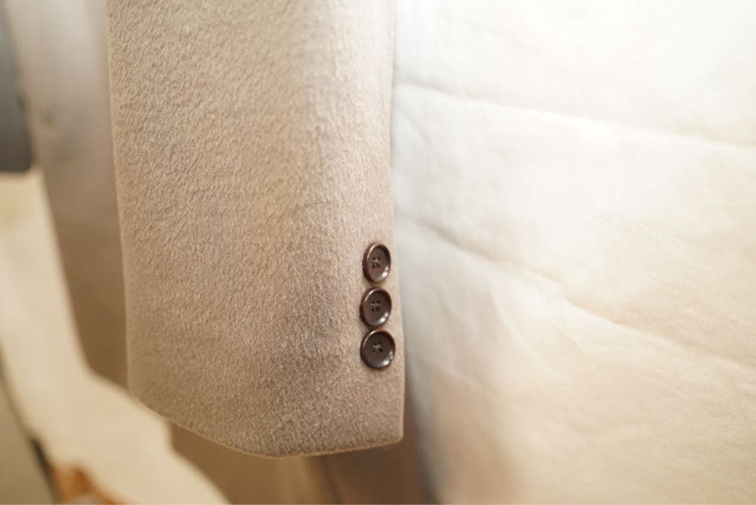 SHIPS ウルトラファインメリノウール チェスターコート ベージュ