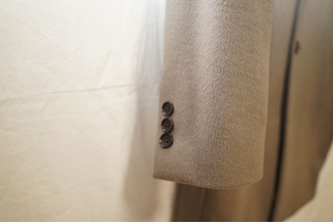 SHIPS ウルトラファインメリノウール チェスターコート ベージュ