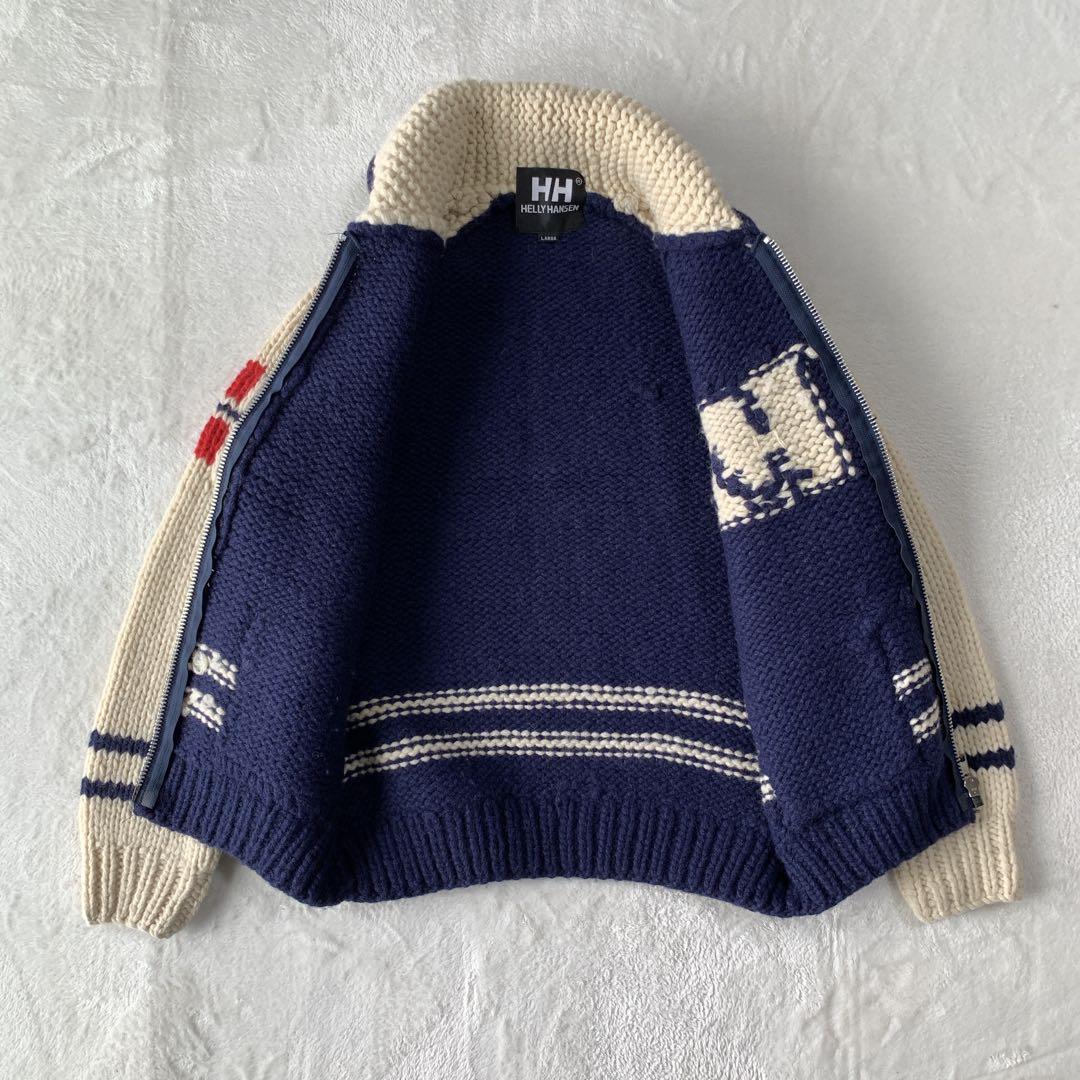 希少 HELLY HANSEN ヘリーハンセン カウチン ニット カーディガン